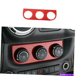 trim panel �W�[�v�����O���[JK 2011-2016 2017 ABS���b�h�R���\�[��AC�X�C�b�`�R���g���[���p�l���g���� For Jeep Wrangler JK 2011-2016 2017 ABS Red Console AC Switch Control Panel Trim�y���s�A���i�z