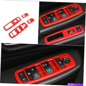 trim panel ABS���b�h�E�B���h�E���b�N���t�g�p�l���g�����t���[��4PC�̓W�[�v�`�F���L�[2014-2020�ɓK�����܂� ABS Red Window Lock Lift Panel Trim Frame 4pcs Fit For Jeep Cherokee 2014-2020�y���s�A���i�z