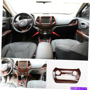 trim panel Jeep Cherokee 2014 2015-2020�E�b�h�O���C���R���\�[��AC�X�C�b�`�R���g���[���p�l���g�����p For Jeep Cherokee 2014 2015-2020 Wood Grain Console AC Switch Control Panel Trim�y���s�A���i�z