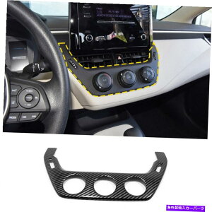 trim panel �g���^�J���[��19-2021�J�[�{���t�@�C�o�[�G�A�R���X�C�b�`�p�l���J�o�[�g�����p For Toyota Corolla 19-2021 Carbon Fiber Air Conditioning Switch Panel Cover Trim�y���s�A���i�z