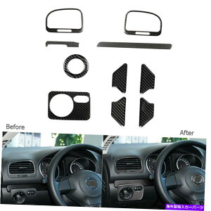 trim panel 10PCS�J�[�{���t�@�C�o�[�R���\�[���_�b�V���{�[�h�p�l��VW�S���t6MK6 GTI 2008-12�̃J�o�[ 10Pcs Carbon Fiber Console Dashboard Panel Cover For VW Golf 6 MK6 GTI 2008-12�y���s�A���i�z