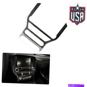 trim panel �t�H�[�h�}�X�^���OV6�N�[�y�p�̃Z���g����CD�p�l���C���i�[�t���[���J�[�{���t�@�C�o�[�X�e�b�J�[�g���� Central CD Panel Inner Frame Carbon Fiber Sticker Trim For Ford Mustang V6 Coupe�y���s�A���i