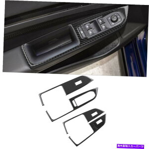 trim panel VWStp4PC 8 MK8 GTI 2021J[{t@Co[EBhEtgXCb`plJo[g 4Pcs For VW Golf 8 MK8 GTI 2021 Carbon Fiber Window Lift Switch Panel Cover Trim