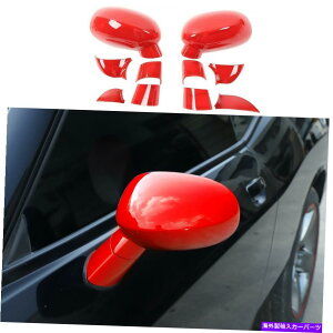trim panel �_�b�W�`�������W���[2009+�A�N�Z�T���[�̂��߂̃��b�h�T�C�h�h�A�~���[�J�o�[�V�F���L���b�v�g���� Red Side Door Mirror Cover Shell Cap Trim for Dodge Challenger 2009+ Accessories�y���s�A���i�z