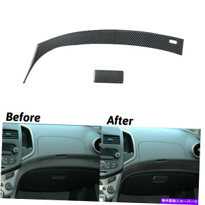 trim panel V{[\jbN2PC 12-16J[{t@Co[RpCbgO[u{bNXplJo[g 2Pcs For Chevrolet Sonic 12-16 Carbon Fiber Co-pilot Glove Box Panel Cover Trim