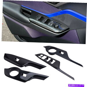 trim panel 4PCSJ[{t@Co[ABSEBhEXCb`plJo[Jo[g^CH-R 16-19ɃtBbg 4pcs Carbon Fiber ABS Window Switch Panel Cover Trim Fit for Toyota CH-R 16-19