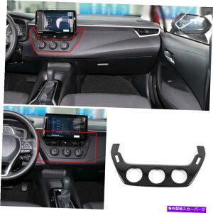 trim panel �g���^�J���[��19-2021�J�[�{���t�@�C�o�[�R���\�[��AC�X�C�b�`�R���g���[���p�l���g�����ɓK�� Fit for Toyota Corolla 19-2021 Carbon Fiber Console AC Switch Control Panel Trim�y���s�A���i�z