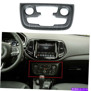 trim panel 2017-2020�W�[�v�R���p�X�u���b�N�E�b�h�O���C���R���\�[��AC�X�C�b�`�R���g���[���p�l���g���� For 2017-2020 Jeep Compass Black Wood Grain Console AC Switch Control Panel Trim�y���s�A���i�z