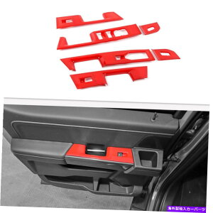 trim panel tH[hF150 2021 2022ANZT[p̃bhEBhEtgplXCb`gx[ Red Window Lift Panel Switch Trim Bezel For Ford F150 2021 2022 Accessories