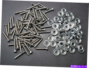 trim panel 100 PCS��8 x 1 w/��6�w�b�h�X�e�����X�X�`�[���L�b�N�p�l���h�A�C���e���A�g�����l�W 100 pcs #8 x 1 w/#6 head stainless steel kick panel door interior trim screws�y���s�A���i�z