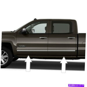 trim panel Chevy Silverado 14-19�̃N�����T�C�h�h�A�g�������b�J�[�p�l�����[���f�B���O�p�b�P�[�W CHROME SIDE DOOR TRIM ROCKER PANEL MOLDING PACKAGE For CHEVY SILVERADO 14-19�y���s�A���i�z