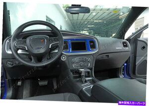 trim panel �u���[ABS�`���[�W���[�i�r�Q�[�V�����p�l���J�o�[�g����1PC�_�b�W�`���[�W���[2015-2021�Ƀt�B�b�g blue ABS Charger navigation panel cover trim 1pc FIT For Dodge Charger 2015-2021