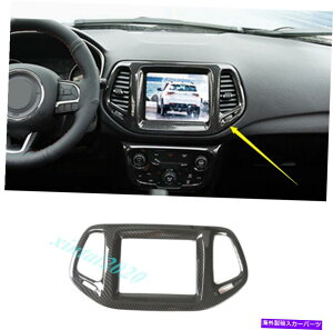 trim panel �W�[�v�R���p�X2017-2020�̃J�[�{���t�@�C�o�[�C���e���AGPS�i�r�Q�[�V�����p�l���J�o�[�g���� Carbon Fiber Interior GPS Navigation Panel Cover Trim For Jeep Compass 2017-2020