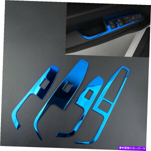 trim panel Hyundai Elantra 2017-2020�ɓK������u���[�E�B���h�E���t�g�X�C�b�`�p�l���t���[���g�����t�B�b�g Blue Window Lift Switch Panel Frame Trim Fit For Hyundai Elantra 2017-2020�y���s�A���i�z