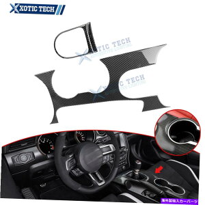 trim panel 3xAJ[{t@Co[Z^[R\[MAVtggfJ[2015-Up 3x Real Carbon Fiber Center Console Gear Shift Trim Decal For Mustang 2015-up