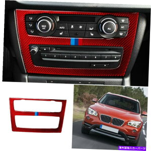 trim panel BMW X1 2010-2015 E84�p�̃��b�h�J�[�{���t�@�C�o�[�G�A�R���X�C�b�`�p�l���g����1PC Red carbon fiber Air Conditioning switch Panel Trim 1pc For BMW X1 2010-2015 E84