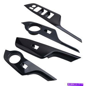 trim panel J[{t@Co[ABSEBhEXCb`plJo[gg^CH-R 2016-2019ɃtBbg Carbon Fiber ABS Window Switch Panel Cover Trim Fit for Toyota CH-R 2016-2019