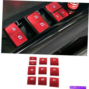 trim panel g^J2018-2022bhA~jEEBhEtgplXCb`XebJ[gɓK Fits Toyota Camry 2018-2022 Red Aluminum Window Lift Panel Switch Sticker Trim