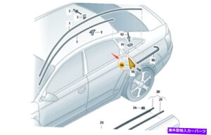trim panel �A�E�f�BA6S6 05-11 4F0853274C Y9B�̂��߂̖{���̃��A�h�A�E�B���h�E�g�����p�l�� Genuine Rear Door Window Trim Panel Right For Audi A6S6 05-11 4F0853274C Y9B�y���s�A���i�z