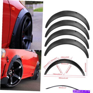 trim panel 4PCS���j�o�[�T���J�[�t�F���_�[�t���A�z�C�[�����C�h�{�f�B�z�C�[���A�[�`�J�o�[�g�����u���b�N 4Pcs Universal Car Fender Flares Wheel Wide Body Wheel Arches Cover Trim Black�y���s�A���i�z