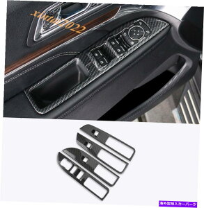 trim panel �J�[�{���t�@�C�o�[�����h�A�E�B���h�E�X�C�b�`�p�l���J�o�[�t�H�[�h�G�N�X�v���[���[2016-18�̃g���� Carbon Fiber Inner Door Window Switch Panel Cover Trim For Ford Explorer 2016-18
