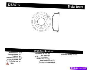 Brake Drum ���S��123.65012�I��75-89�t�H�[�h���f���p�u���[�L�h���� Centric Parts 123.65012 Brake Drum For Select 75-89 Ford Models�y���s�A���i�z