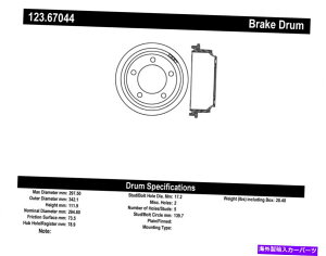 Brake Drum ���S��123.67044 05-11�_�b�W�̃u���[�L�h����Mitsubishi Ram Dakota Raider Centric Parts 123.67044 Brake Drum For 05-11 Dodge Mitsubishi Ram Dakota Raider�y���s�A���i�z