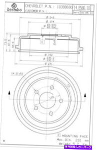 Brake Drum �u���[�L�h����LT���A�u�����{14.B580.10 Brake Drum-LT Rear Brembo 14.B580.10