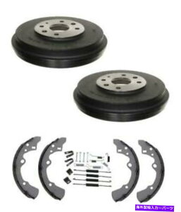 Brake Drum �t�H�[�h97-03�G�X�R�[�g�g���[�T�[���A�u���[�L�h���� +�u���[�L�X�v�����O�X4PC For Ford 97-03 Escort Tracer Rear Brake Drums & Shoes + Brake Springs 4pc�y���s�A���i�z
