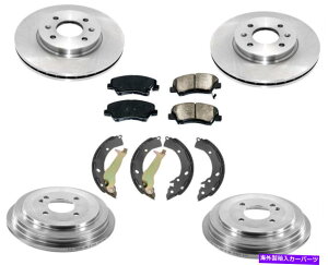 Brake Drum �f�B�X�N�u���[�L���[�^�[�h�����u���[�L�V���[�Y���p�b�h�q�����_�C�A�N�Z���gSE 2013-2018 6PCS Disc Brake Rotors Drums Brake Shoes & Pads for Hyundai Accent SE 2013-2018 6PCS�y���s�A���i�z