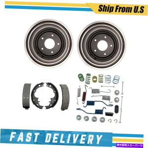 Brake Drum �r���C�b�N�A�|���p�̃��A�u���[�L�h�����u���[�L�V���[�Y���n�[�h�E�F�A�X�v�����O�L�b�g1975 Rear Brake Drums Brake Shoes & Hardware Spring Kit for Buick Apollo 1975�y���s�A���i�z