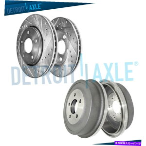 Brake Drum �y���̂��߂̃t�����g�h�����u���[�L���[�^�[���A�h�����V�{���[equinox�g�����g Front Drilled Brake Rotors Rear Drums for Saturn Vue Chevrolet Equinox Torrent�y���s�A���i�z