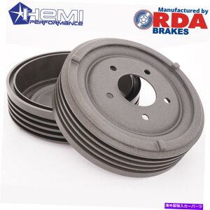 Brake Drum Reproduction 9 6�p�b�N�t�B�����A�u���[�L�h�����Z�b�g4.5 PCD Reproduction 9 Six Pack Finned Rear Brake Drum Set 4.5 PCD�y���s�A���i�z