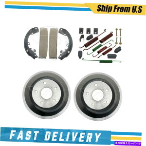 Brake Drum �O�H���C�_�[�̂��߂̃��A�u���[�L�h�����u���[�L�V���[�Y���n�[�h�E�F�A�X�v�����O�L�b�g2006 Rear Brake Drums Brake Shoes & Hardware Spring Kit for Mitsubishi Raider 2006