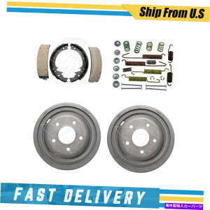 Brake Drum �L���f���b�N�J���[1968�p�̃��A�u���[�L�h�����u���[�L�V���[�Y���n�[�h�E�F�A�X�v�����O�L�b�g Rear Brake Drums Brake Shoes & Hardware Spring Kit for Cadillac Calais 1968�y���s�A���i�z