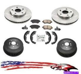 Brake Drum FRTローターパッドリアドラムシューズスプリングスホイールシリンダー用トヨタシエナ98-03 Frt Rotors Pads Rear Drums Shoes Springs Wheel Cylinders for Toyota Sienna 98-03