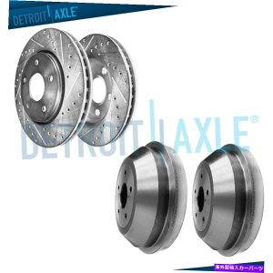 Brake Drum 2006 2007 2008 2009 Mitsubishi Raider�̃t�����g�h�����u���[�L���[�^�[���A�h���� Front Drilled Brake Rotors Rear Drums for 2006 2007 2008 2009 Mitsubishi RAIDER