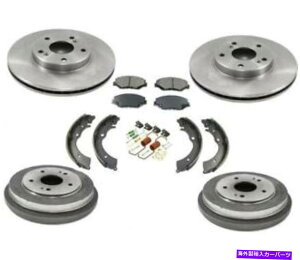 Brake Drum �t�����g���[�^�[�u���[�L�p�b�h���A�h�����V���[�Y���X�v�����O�p�z���_�A�R�[�h2.4L 03-07 Front Rotors Brake Pads Rear Drums Shoes & Springs for Honda Accord 2.4L 03-07