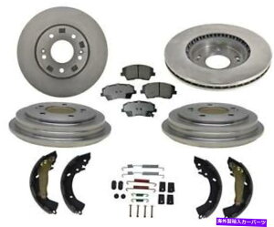 Brake Drum FRT�f�B�X�N���[�^�[2017-2020 Hundai Elantra SE�݂̂̃h�����u���[�L�̂��߂̃��A�h���� Frt Disc Rotors Rear Drums For 2017-2020 Hundai Elantra SE Only W R Drum Brakes�y���s�A���i�z