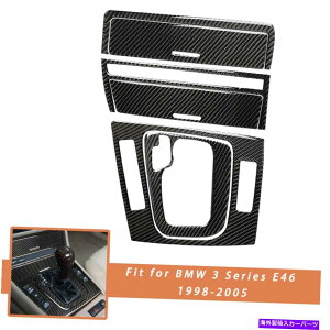 trim panel BMW E46��6PC 98-05�J�[�{���t�@�C�o�[�R���\�[���M�A�V�t�g�p�l���A�b�V���g���C�J�o�[�g���� 6Pcs For BMW E46 98-05 Carbon Fiber Console Gear Shift Panel Ashtray Cover Trim�y���s�A���i�z