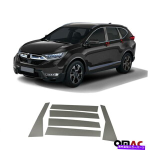 trim panel �z���_CR-V 2017-2022�_�[�N�N���[���E�B���h�E�p�l��B�s���[�g����S.Steel 6 PCS Fits Honda CR-V 2017-2022 Dark Chrome Window Panel B-Pillar Trim S.Steel 6 Pcs�y���s�A���i�z