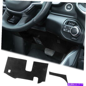 trim panel ダッジRAM 1500 2018+カーボン用のステアリングホイールアンチキックパネルトリムステッカー Under Steering Wheel Anti-kick Panel Trim Sticker For Dodge Ram 1500 2018+Carbon