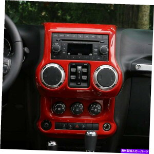trim panel W[vO[̃Z^[R\[_bV{[hACXCb`plJo[g11-17 T Center Console Dashboard & AC Switch Panel Cover Trims for Jeep Wrangler 11-17 T