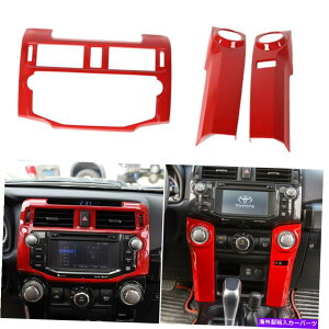 trim panel 4runner SUV 10-19�p�̐Ԃ��G�A�R���X�C�b�`�p�l���ƃi�r�Q�[�V�����g���� Red Air Conditioner Switch Panel & Navigation Trim for 4runner SUV 10-19
