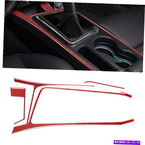 trim panel �_�b�W�`�������W���[2008-2014���b�h�J�[�{���t�@�C�o�[�R���\�[���M�A�V�t�g�p�l���g�����̂��߂�3x 3X For Dodge Challenger 2008-2014 Red Carbon Fiber Console Gear Shift Panel Trim�y���s�A���i�z