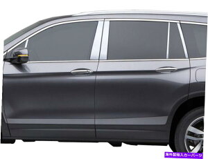 trim panel XeXN̓e10pcs qaahAgz_pCbg16-21 Stainless Chrome Pillar Posts 10PCS QAA Door Trim FOR Honda Pilot 16-21