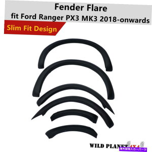 trim panel �t�F���_�[�t���A�L�b�g�̓t�H�[�h�����W���[MK3 PX3�X�����}�b�g�u���b�N�K�[�h�g����2018-2021�ɓK�����܂� Fender Flare Kit Fits Ford Ranger MK3 PX3 Slim Matte Black Guard Trim 2018-2021�y���s�A���i