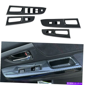 trim panel �J�[�{���t�@�C�o�[�X�^�C���̃E�B���h�E���t�g�X�C�b�`�p�l���t���[���g�����X�o��WRX STI�Ƀt�B�b�g Carbon Fiber Style Window Lift Switch Panel Frame Trim Fit For Subaru WRX STI�y���s�A���i�z