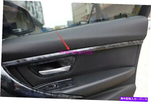 trim panel BMW 3�V���[�Y320i 13-2019�̃u���b�N�E�b�h�O���C���C���i�[�h�A�p�l���̑����J�o�[�g���� Black wood grain Inner Door Panel Decor Cover Trim For BMW 3 Series 320i 13-2019