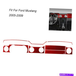 trim panel �t�H�[�h�}�X�^���O2005-2009���b�h�J�[�{���t�@�C�o�[�C���e���A�R���\�[���p�l���J�o�[�g���� For Ford Mustang 2005-2009 Red Carbon Fiber Interior Console Panel Cover Trim�y���s�A���i�z